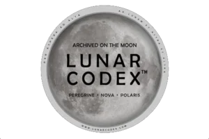 Lunar Codex Logo: Archived on the Moon