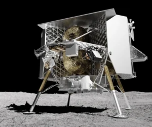 Artist’s rendering of Astrobotic’s Peregrine lunar lander on the Moon